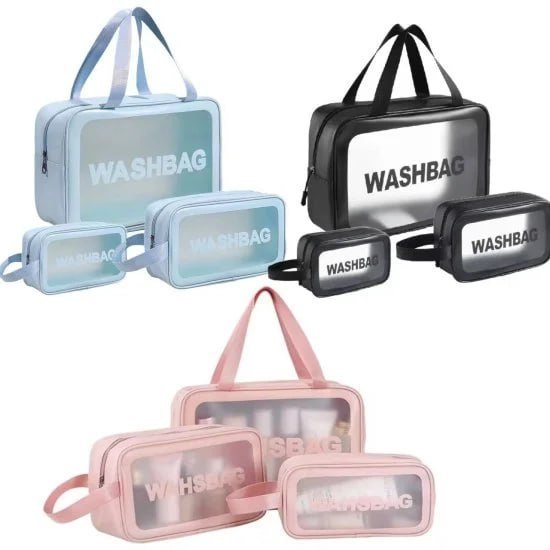 Wash Bag Pink 3 pcs