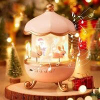 Bunny Carousel Night Light Projector With Remote