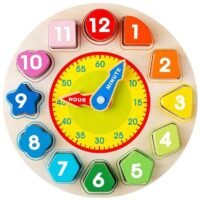Wooden Shape Color Sorting Clock